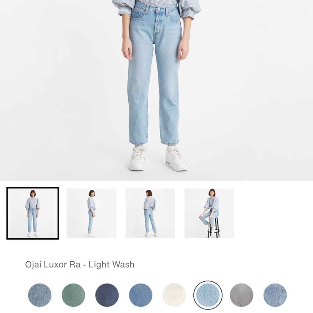 COPY - Levi 501's original cropped women's jeans - light wash